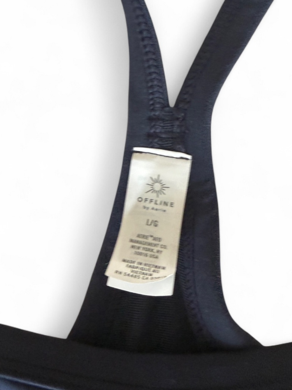 aerie Navy Blue Halter Tank with Built-In Support - Picture 6 of 8